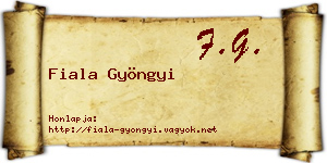 Fiala Gyöngyi névjegykártya