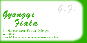 gyongyi fiala business card